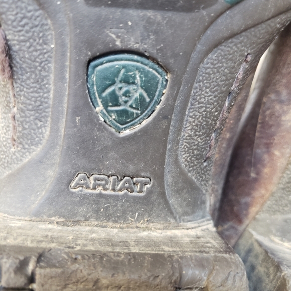 Ariat Men's Hybrid Rancher Western Brown Leather Boots, 10014070. Size 11.5D - Picture 9 of 14